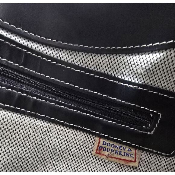 Dooney & Bourke Gray/Black Women’s Signature Hobo Bag Canvas Leather - Picture 11 of 14